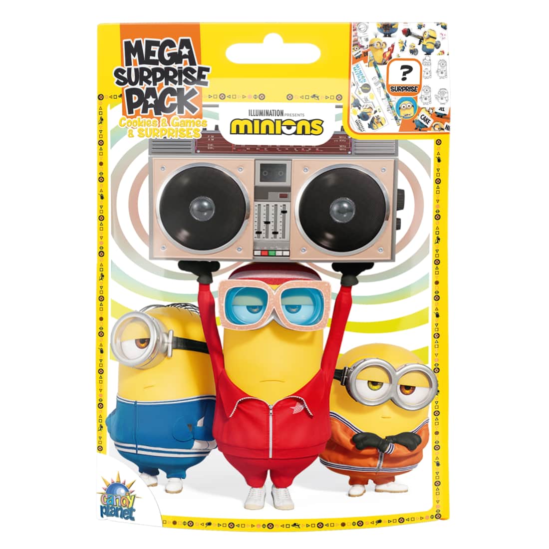 Siurpriz. su sausain. MINIONS UNO FOODS, 10 g