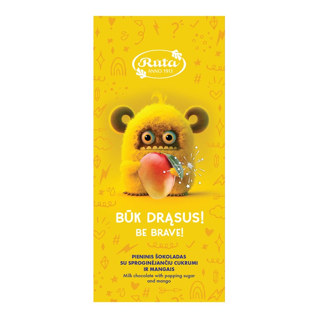 Pieninis šokoladas BUMČIAI BŪK DRĄSUS!, 70 g