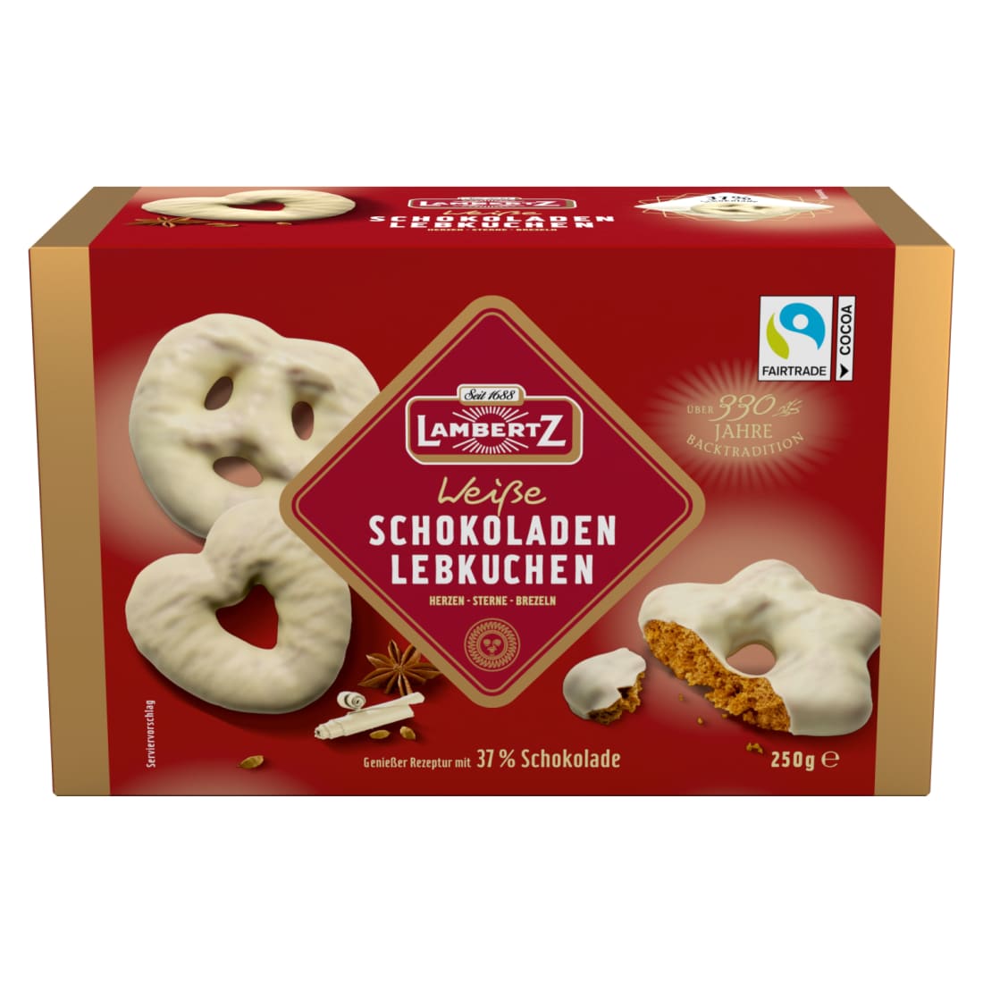 Balt. šok. aplieti meduoliai LAMBERTZ, 250 g
