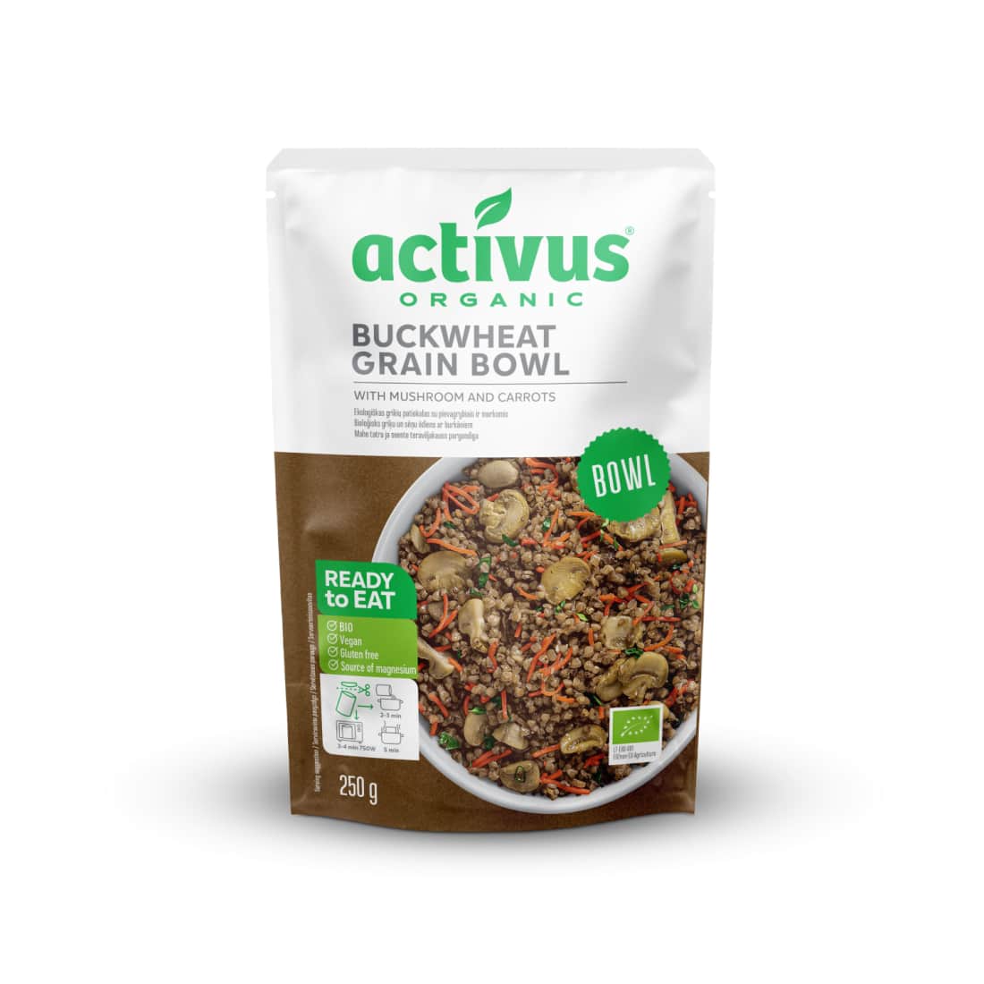 Ekologiškas grikių patiekalas ACTIVUS, 250 g