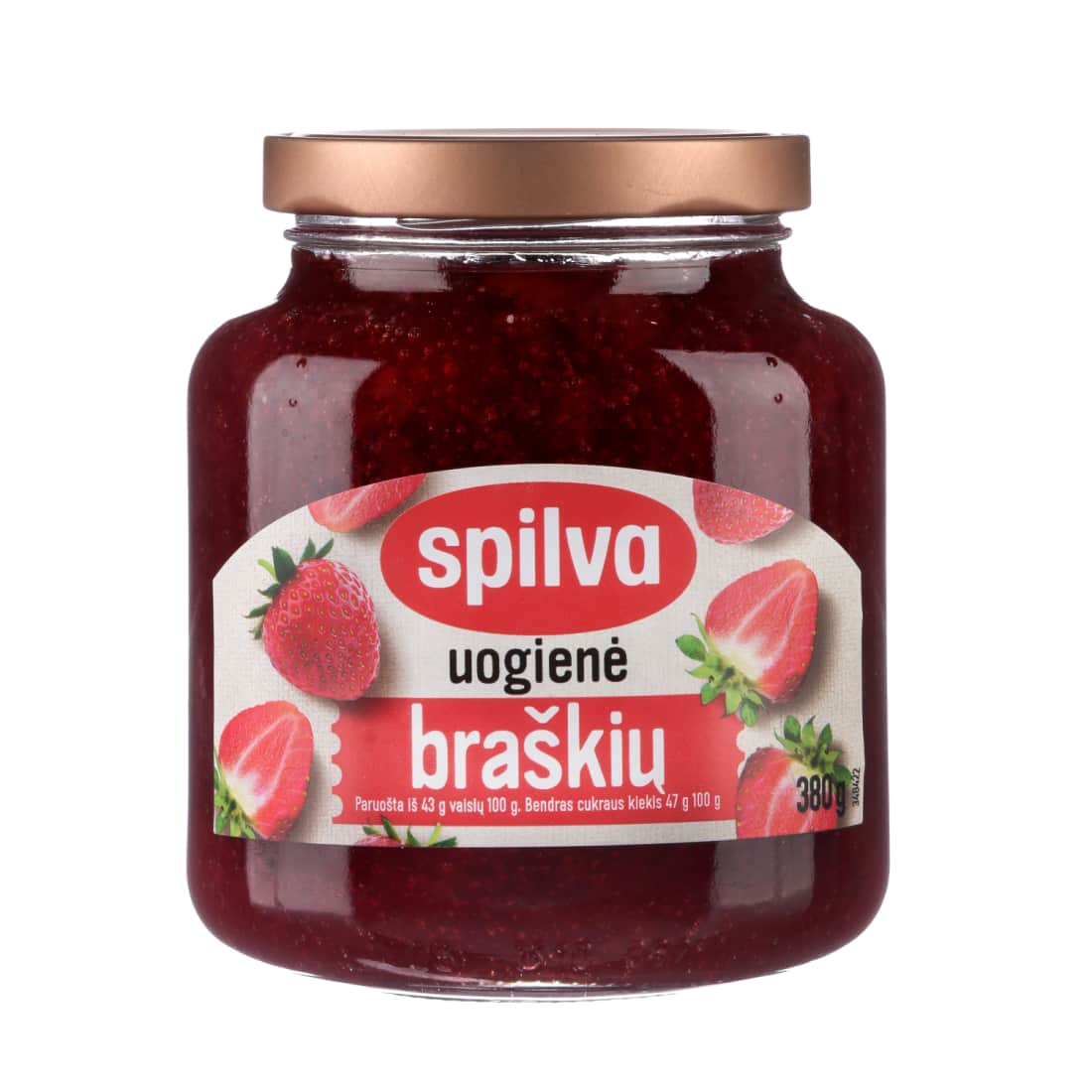 Braškių uogienė SPILVA, 380 g
