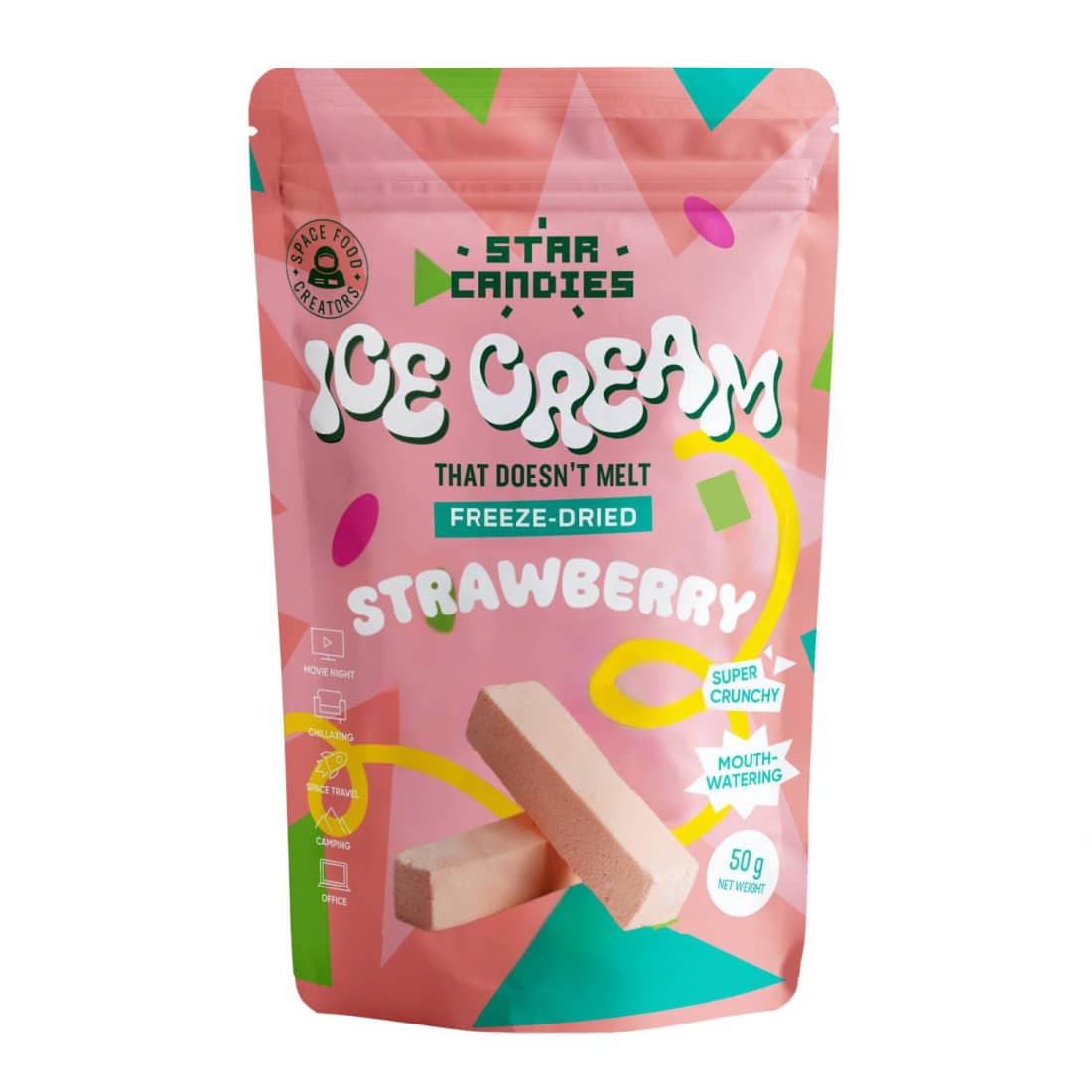 Šalt. džiov. brašk. ledai STAR CANDIES, 50 g