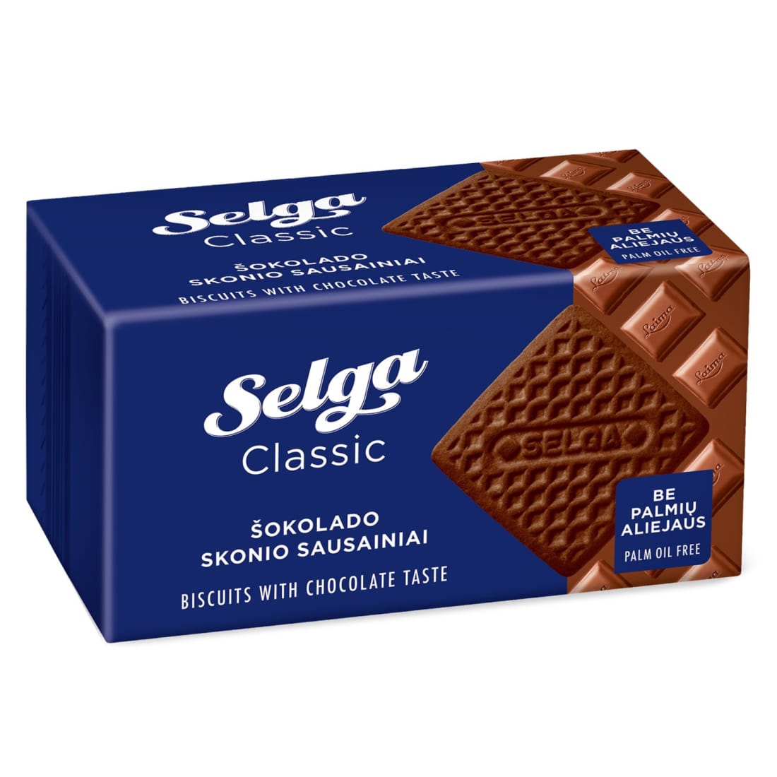 Sausainiai su šokoladiniu skoniu SELGA, 180 g