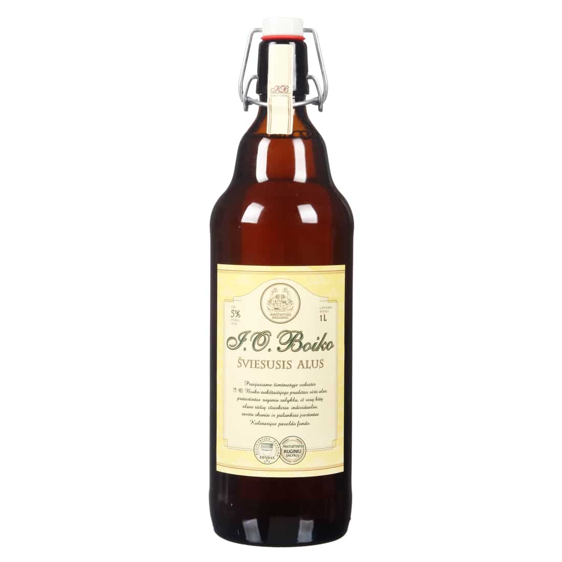 Nefiltruotas alus I.O. BOIKO, 5%, 1l