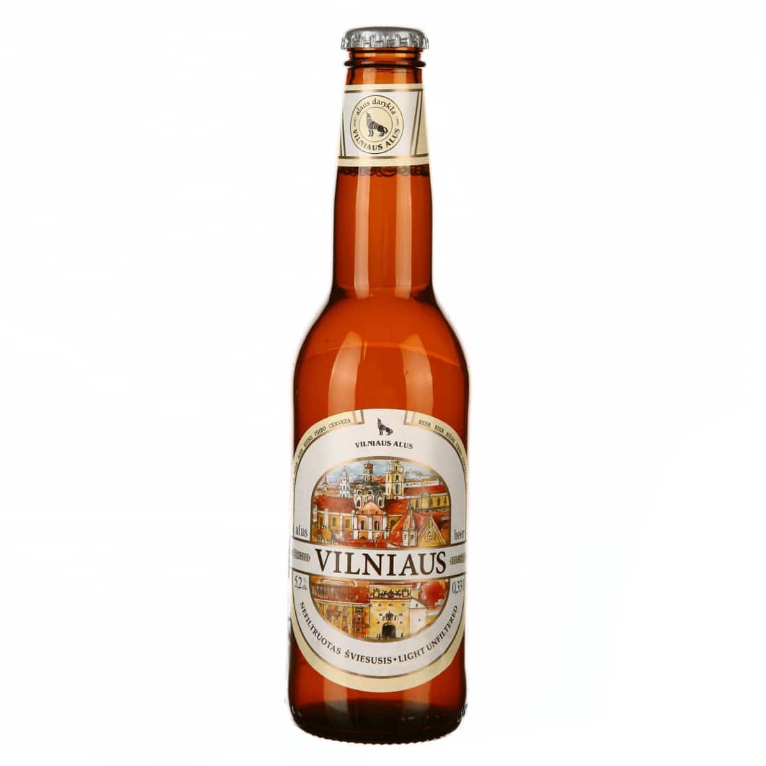 Nefilt.švies.VILNIAUS alus, 5,2 %, 0,33 l
