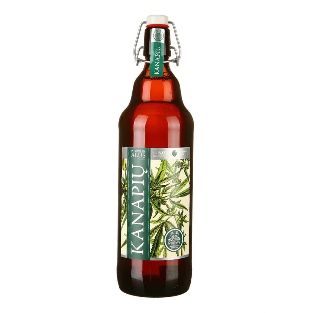 Šviesusis KANAPIŲ alus, 5 %, 1 l