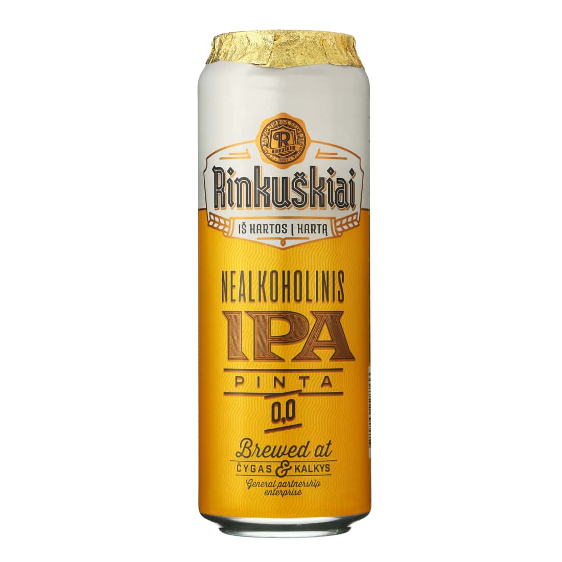 Nealkoholinis alus RINKUŠKIAI IPA, 0,568 l