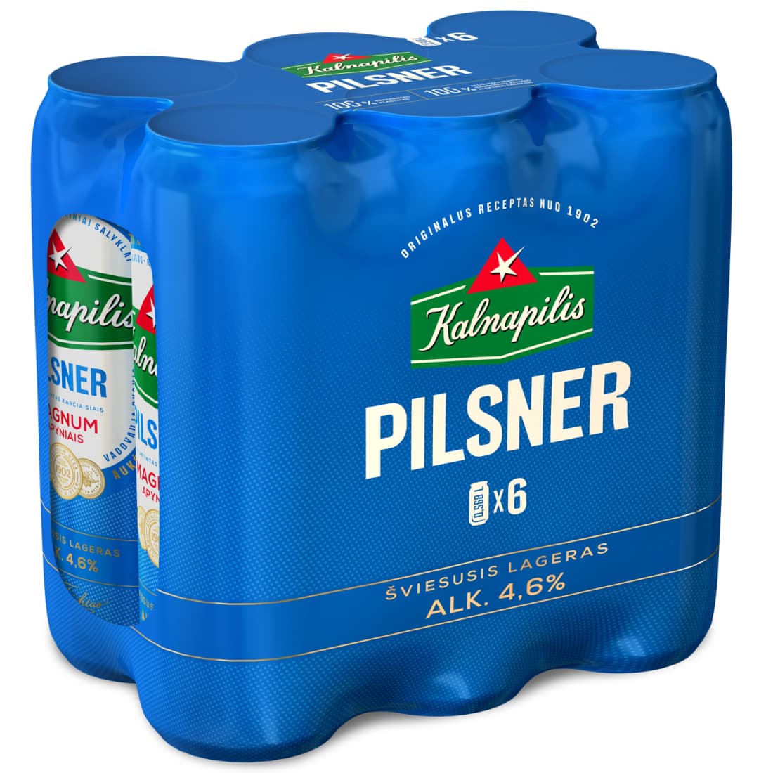 Alus KALNAPILIS PILSNER, 4,6 %, 6X0,568 l sk.