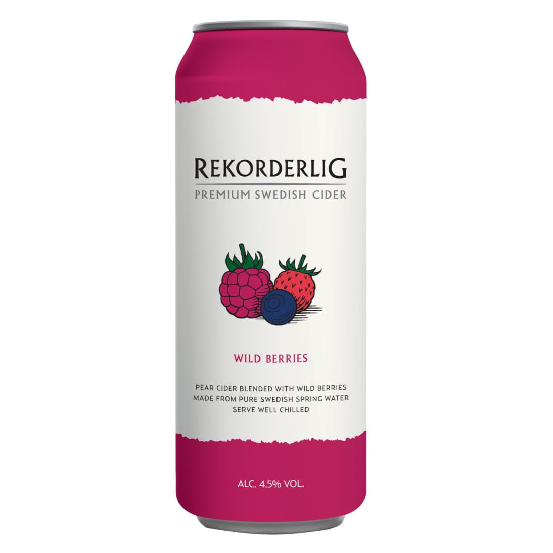 Sidras REKORDERLIG WILD BERRIES, 4,5%, 0,5 l