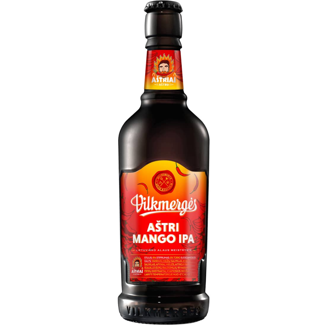 Alus VILKMERGĖS AŠTRI MANGO, 5,0 %, 0,41 l