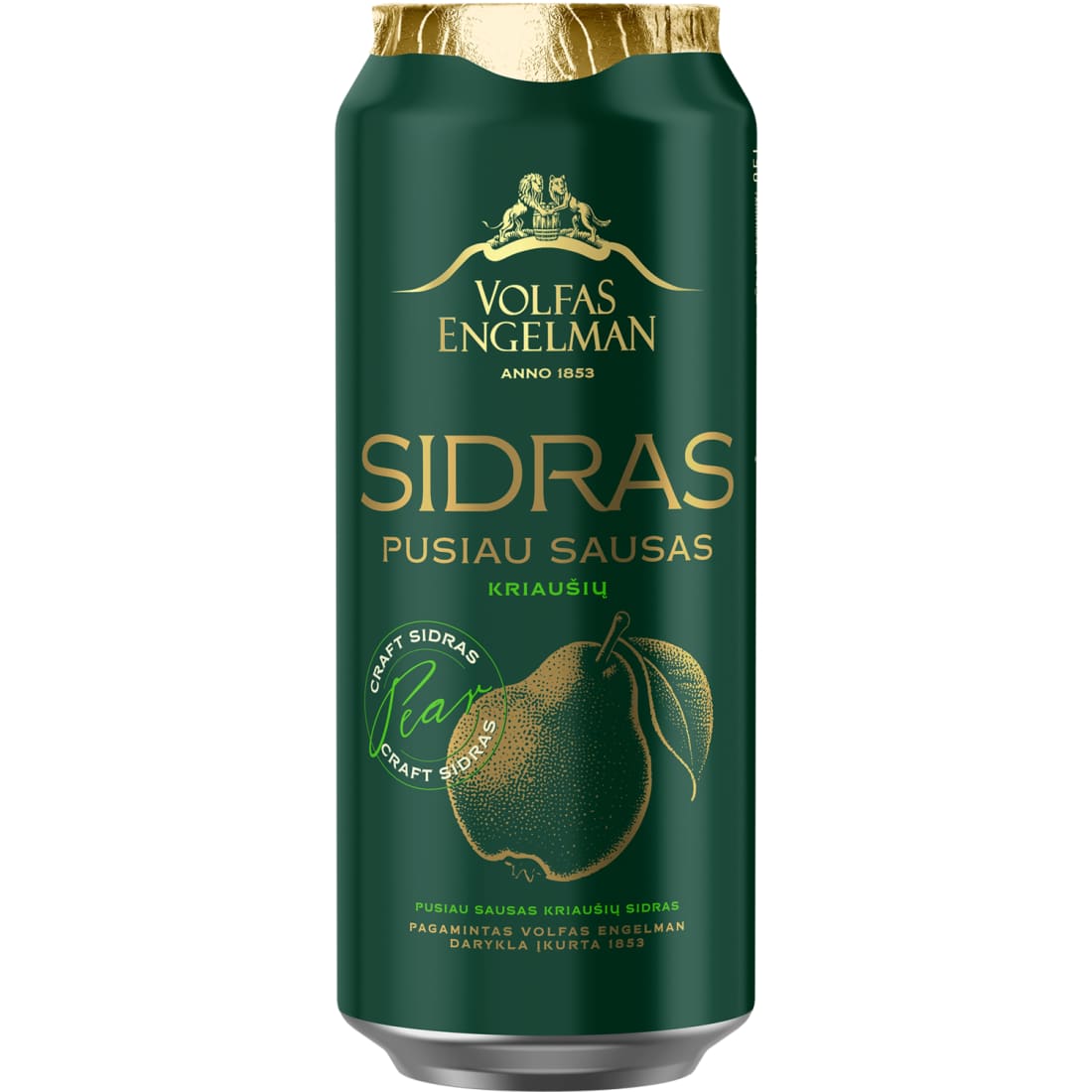 Kriaušių sidras VOLFAS ENGELAMN, 4,5 %, 0,5 l