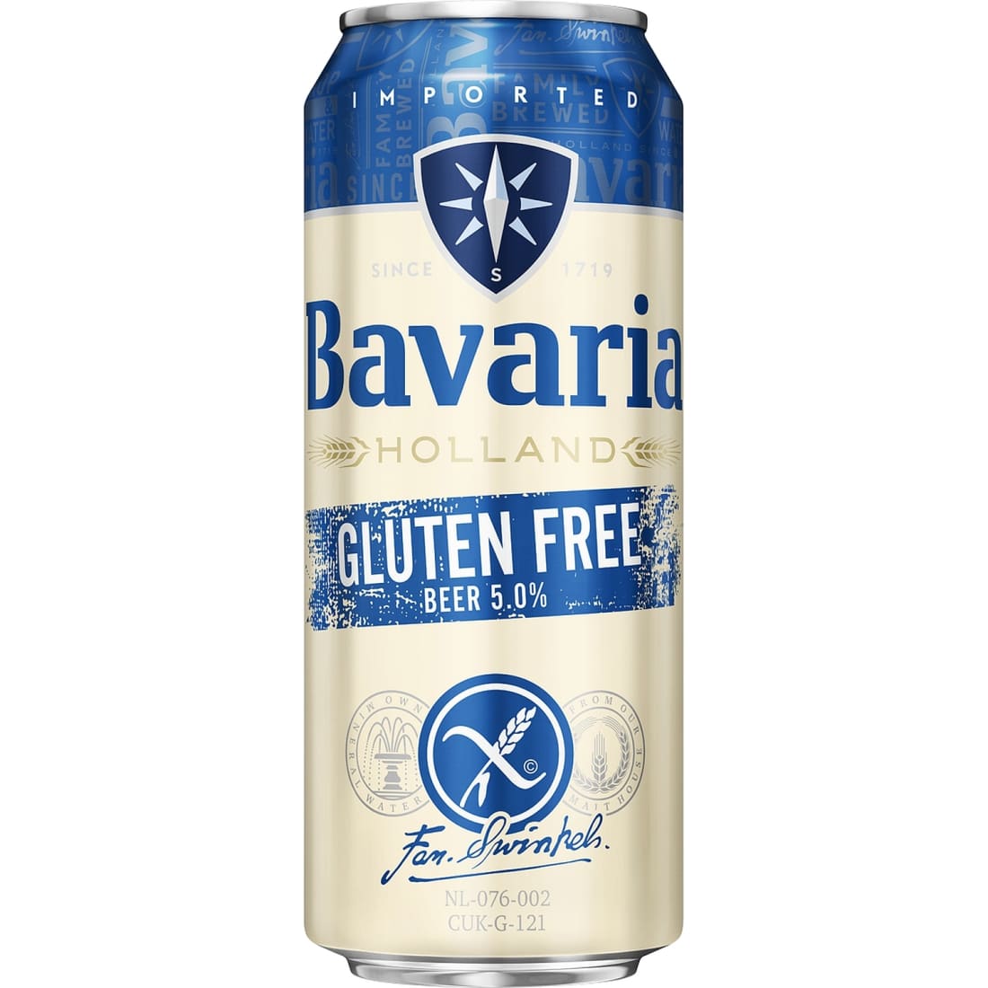 Alus BAVARIA PREMIUM GLUTEN FREE, 5 %, 0,5 l