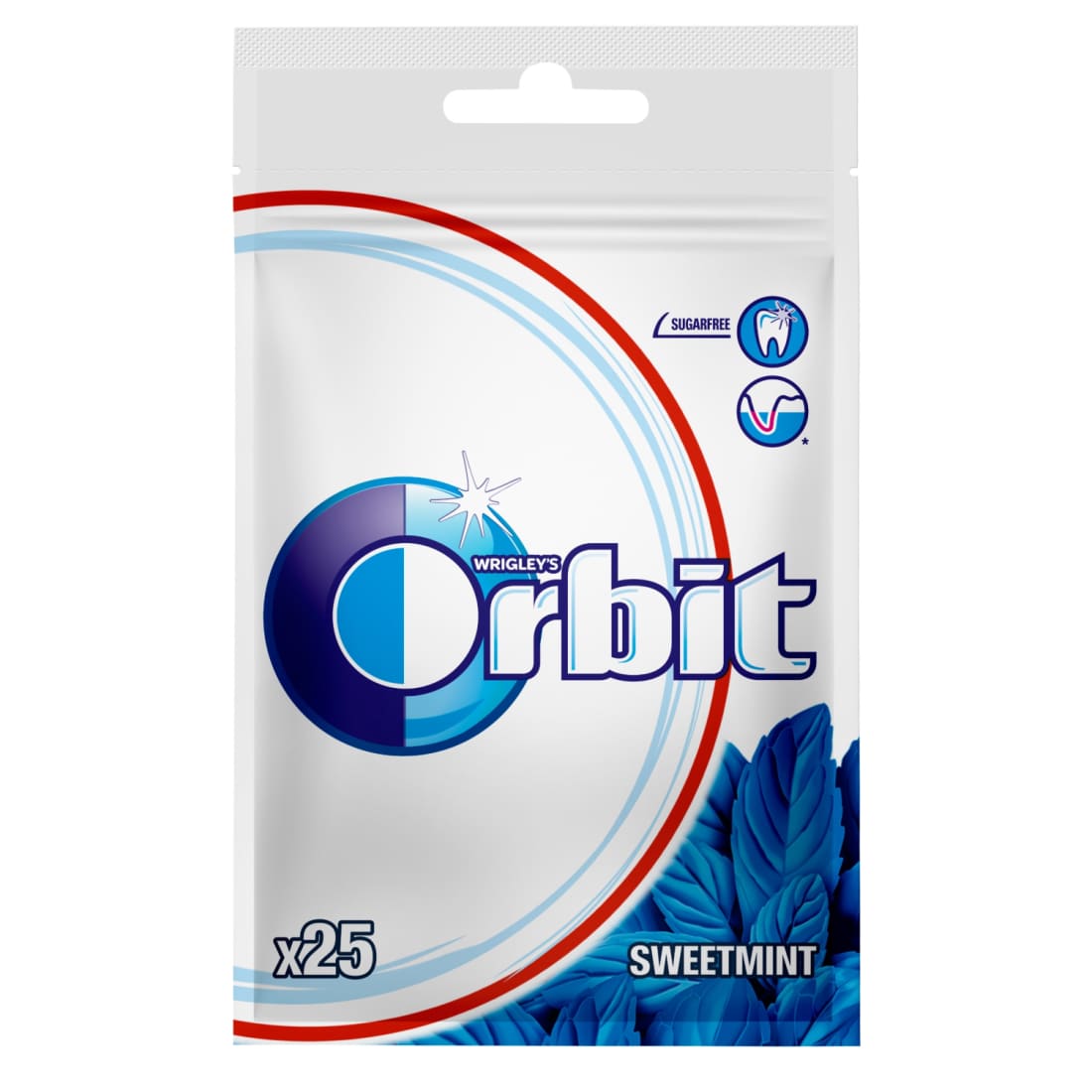 Becukrė mėtų sk. kramtomoji guma ORBIT, 35g