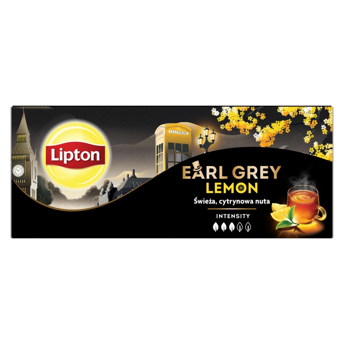 Juodoji arbata LIPTON EG LEMON, 25 vnt.