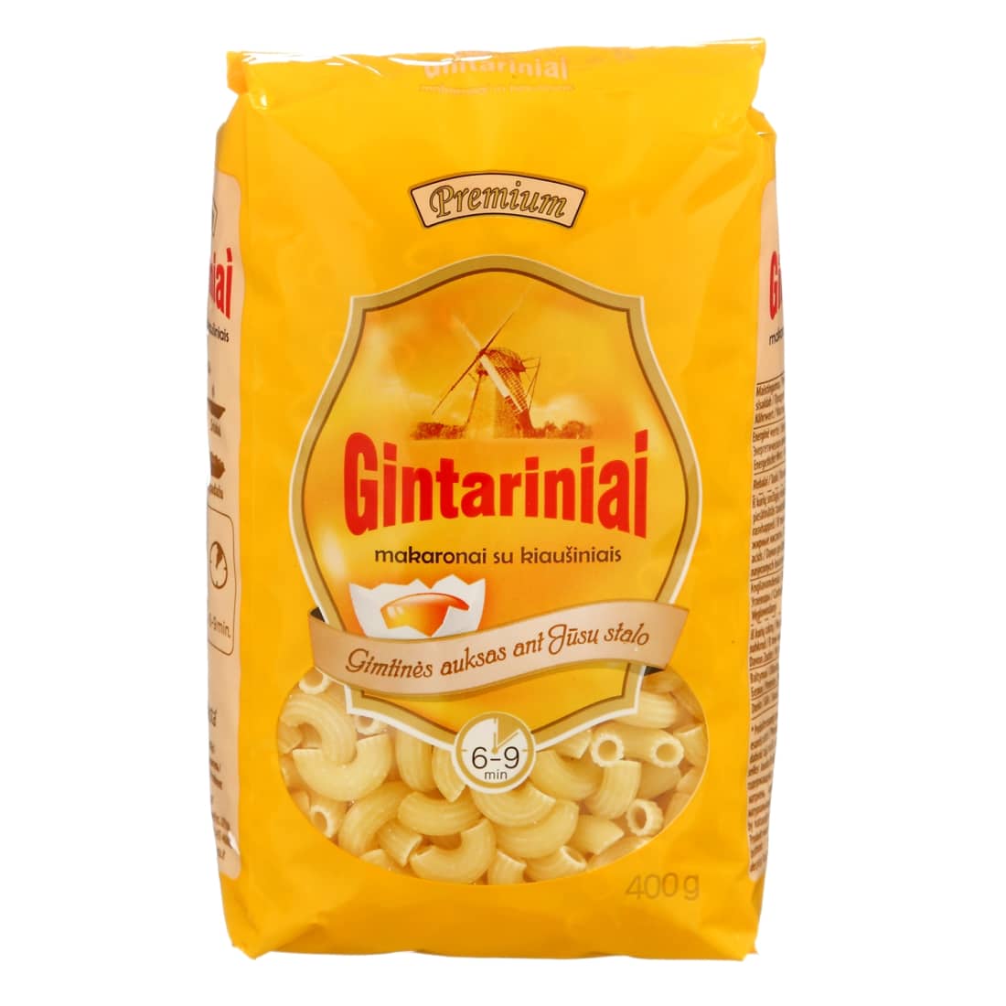 GINTARINIAI makaronai su kiaušiniu, 400 g