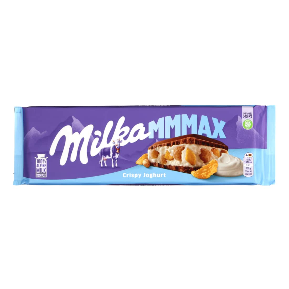 Pieninis šokoladas MILKA CRISPY JOGHURT, 300g
