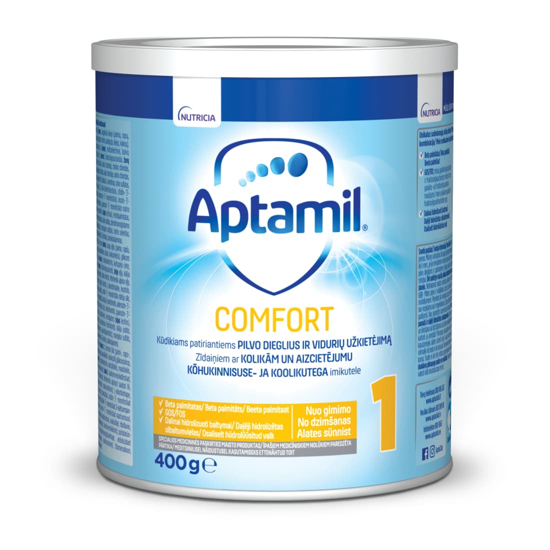 Pieno mišin. APTAMIL COMFORT1, 0 mėn, 400 g