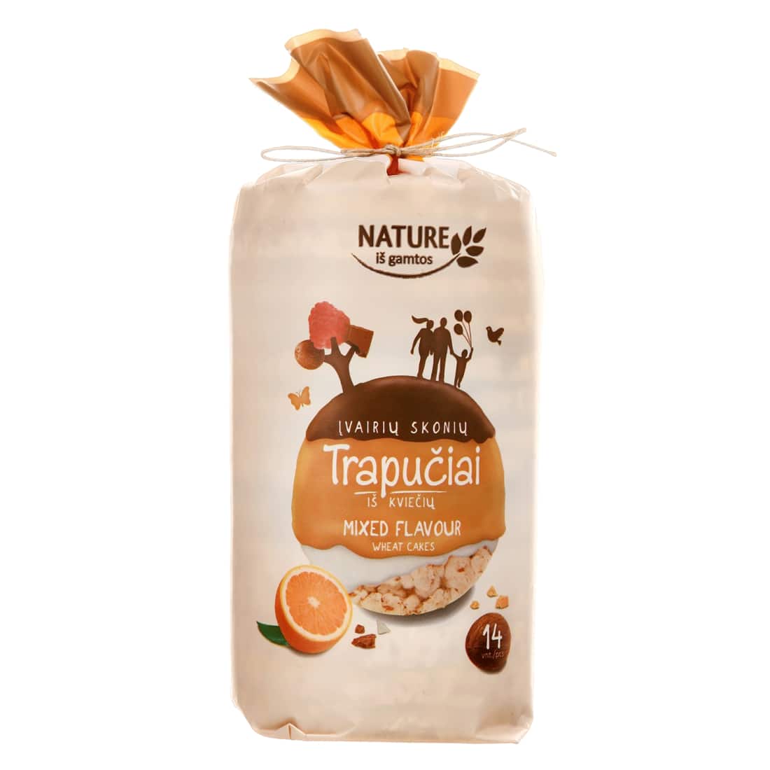 Įv. skonių trapučiai iš kviečių NATURE, 210g