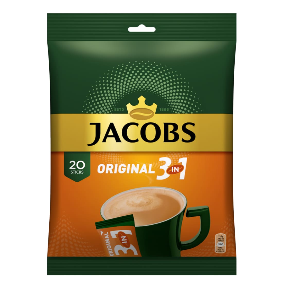 Tirpioji kava JACOBS ORIGINAL 3 in 1, 304 g