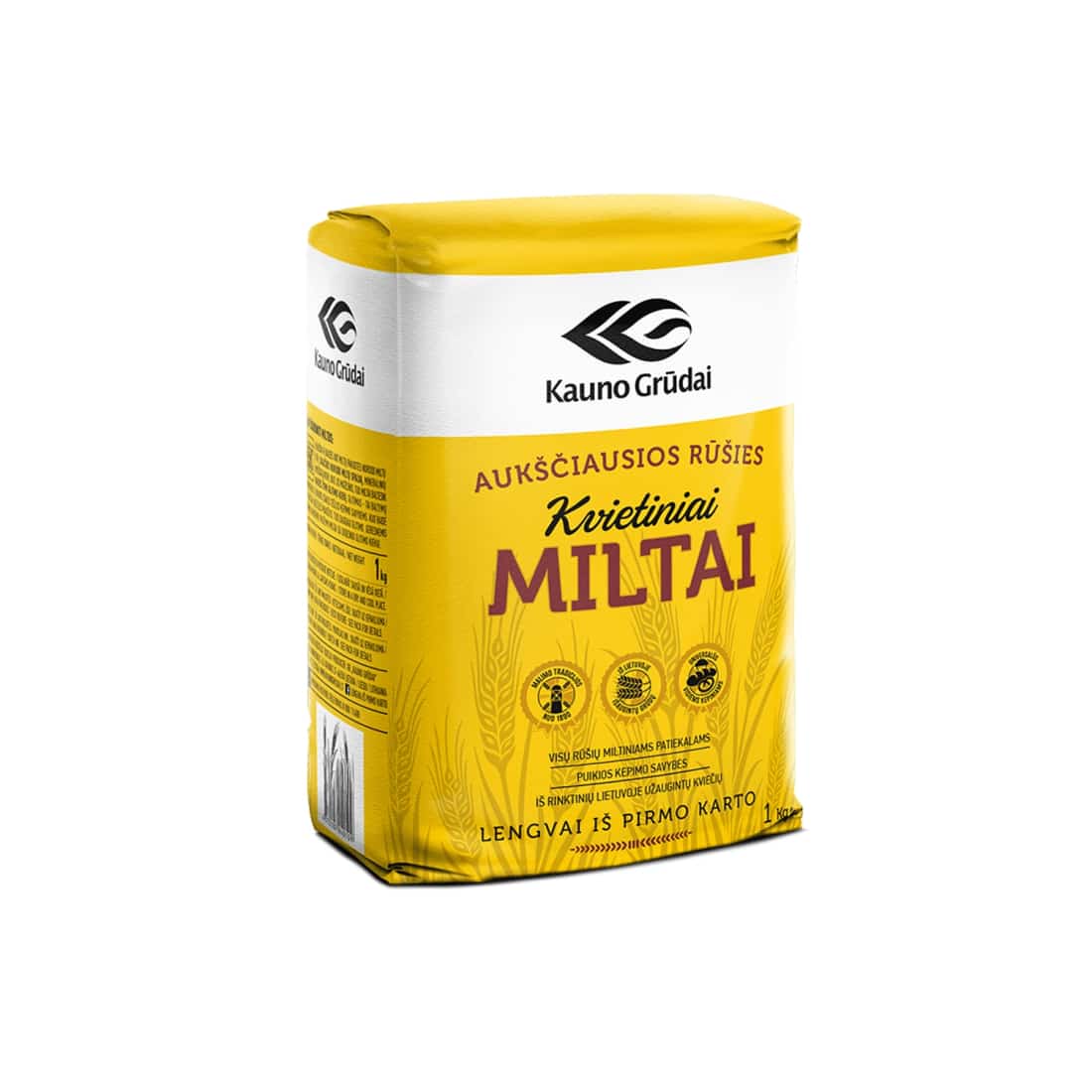 Kvietiniai miltai KAUNO GRŪDAI, 1 kg