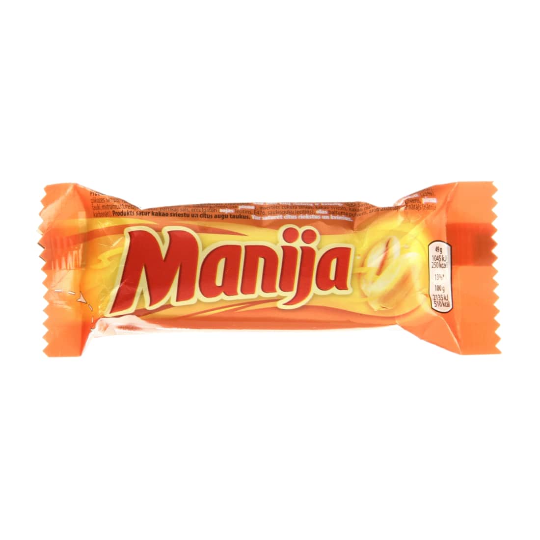 Šok. batonėlis su žemės riešutais MANIJA, 49g