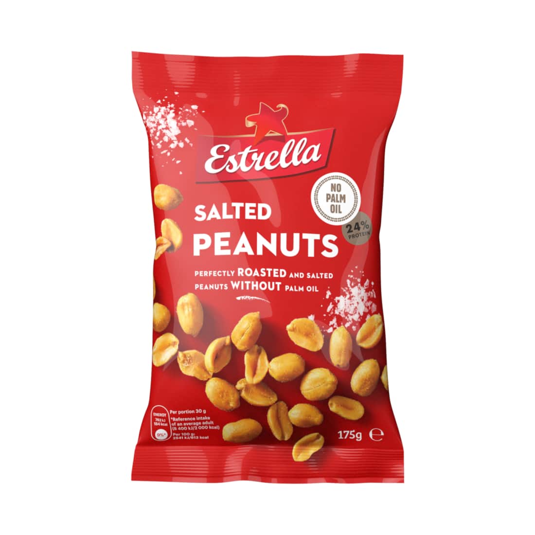 Kep. žemės riešutai su druska ESTRELLA, 175 g