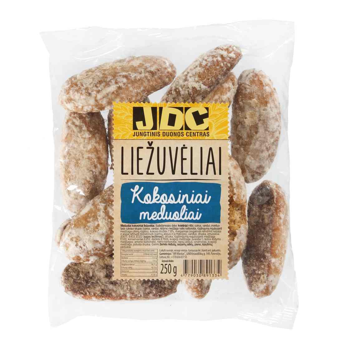 Meduoliai KOKOSINIAI LIEŽUVĖLIAI JDC, 250 g