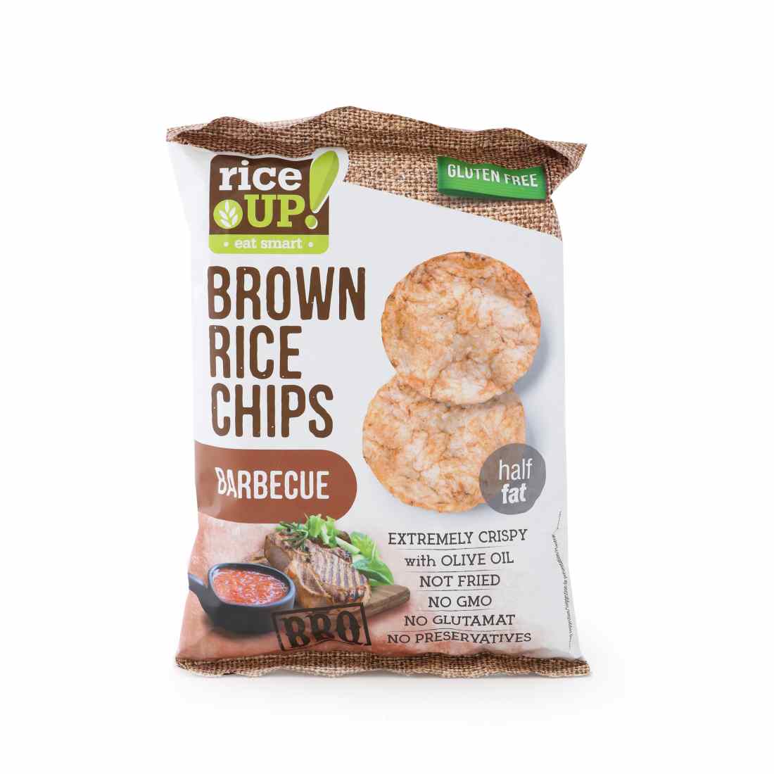 Barb.sk.rudųjų ryžių traškučiai RICE UP, 60g