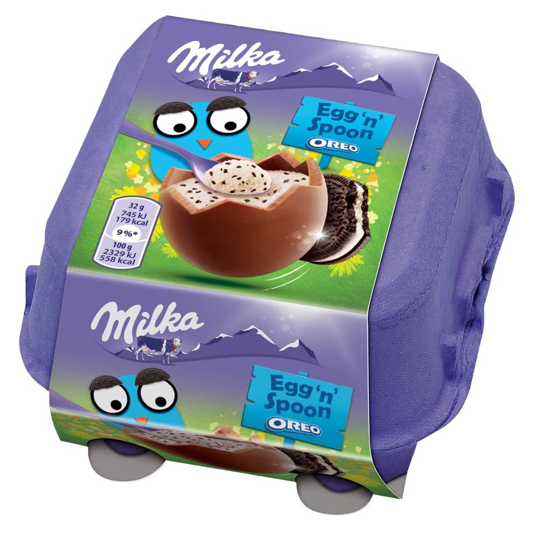 Šokoladiniai kiaušiniai MILKA su OREO, 128 g