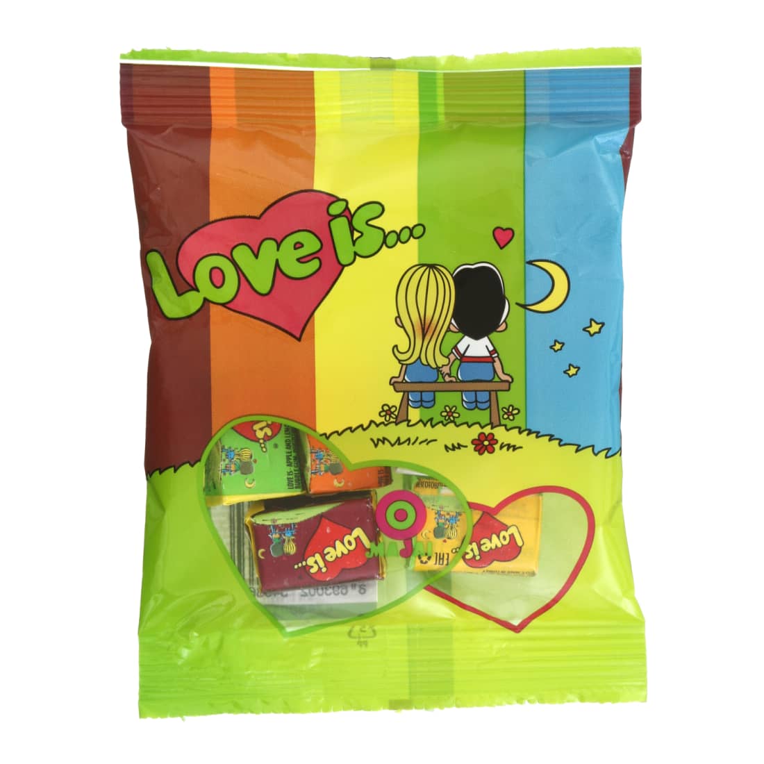 Kramtomoji guma LOVE IS, vaisių asorti, 21 g
