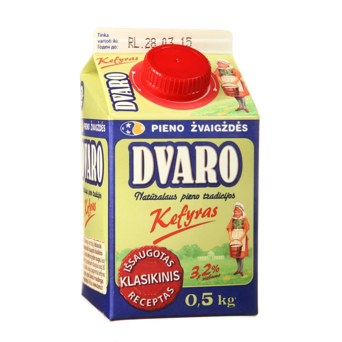 DVARO kefyras, 3,2 % rieb., 0,5 kg