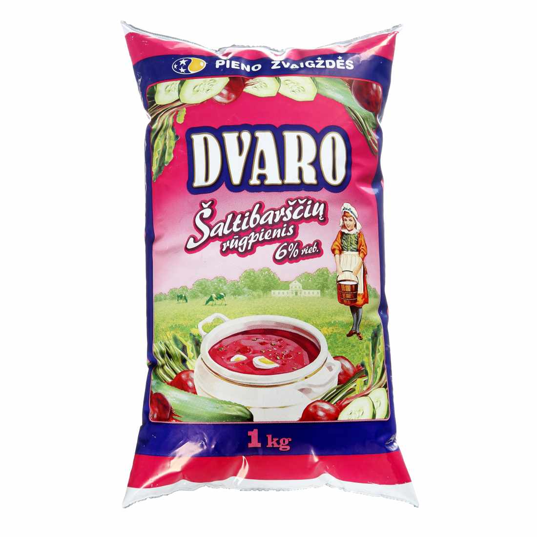 DVARO šaltibarščių rūgpienis, 6 % rieb., 1 kg