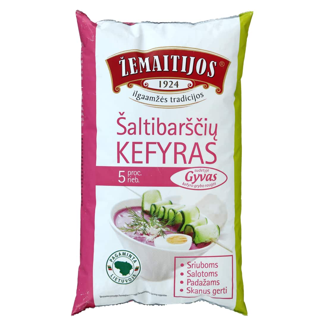 ŽEMAITIJOS ŠALTIBARŠČIŲ kefyras, 5 %, 0,9 kg
