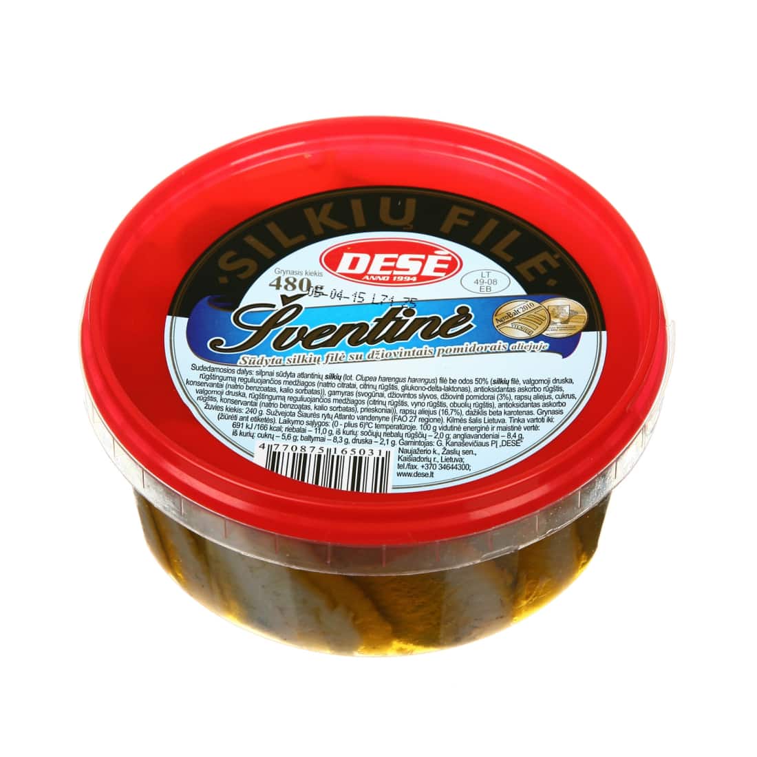 ŠVENTINĖ silkių filė EXTRA, 480 g