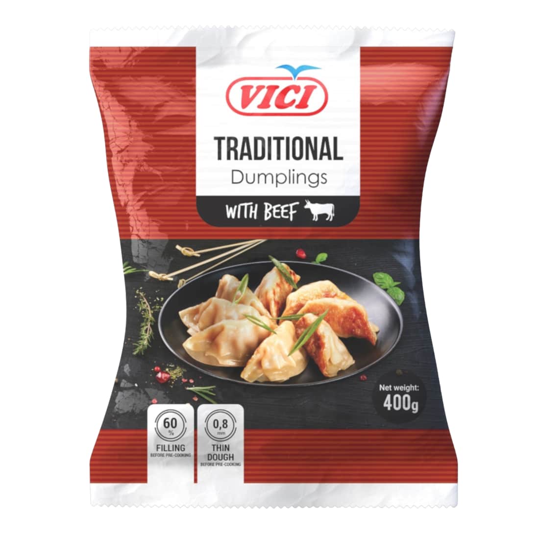 Koldūnai su jautiena VIČI TRADITIONAL, 400 g