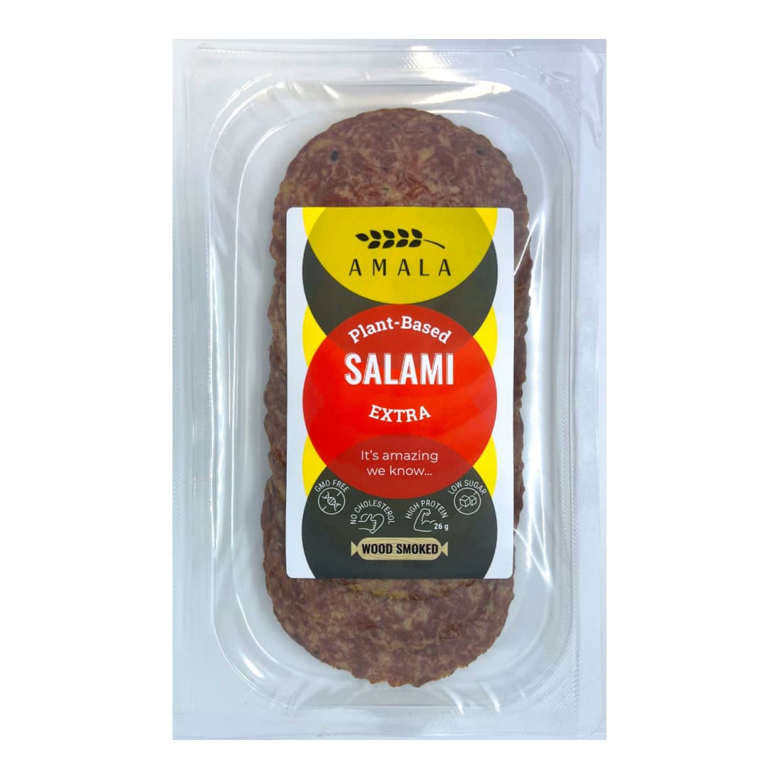 Augal. kilmės dešra AMALA SALAMI EXTRA, 100 g