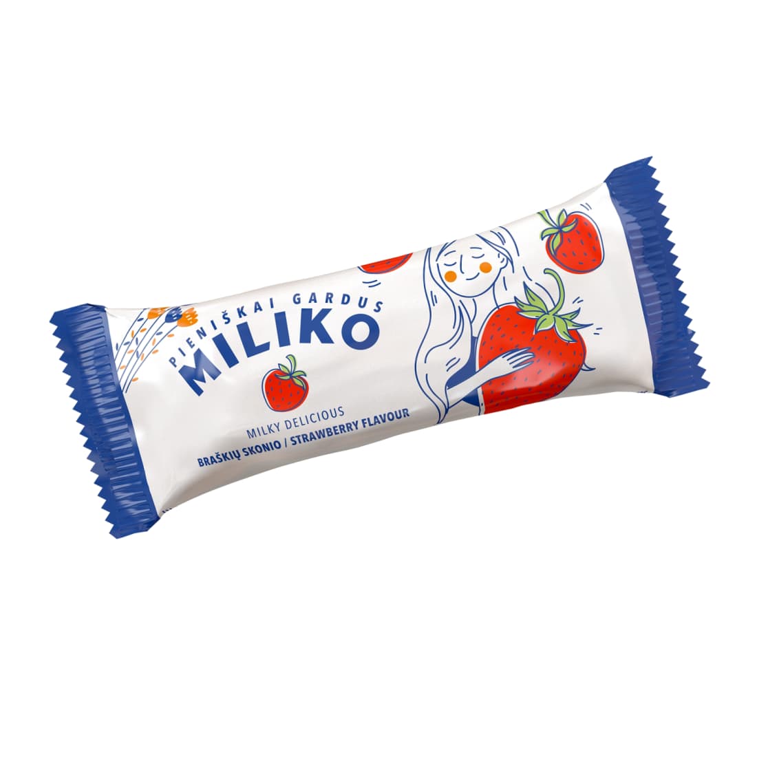 Braškių skonio gl. desertas MILIKO, 35 g