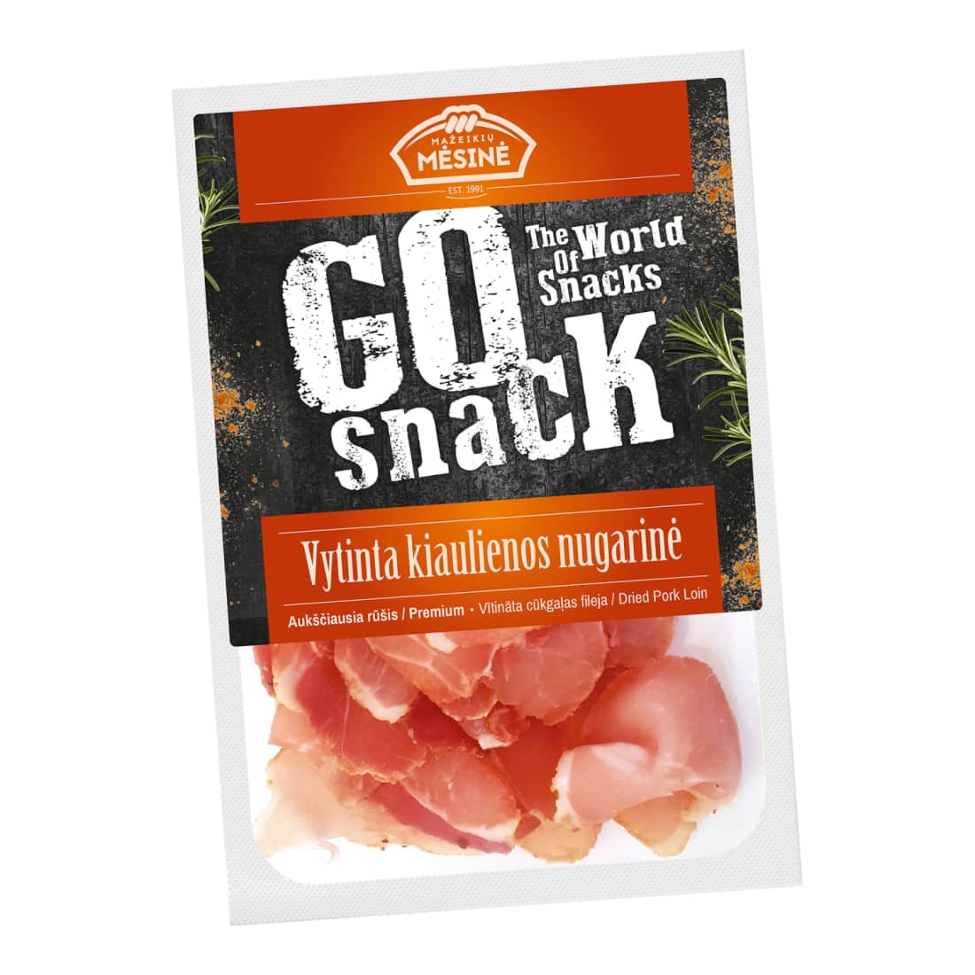 Vytinta pjaust. nugarinė GO SNACK, 160 g