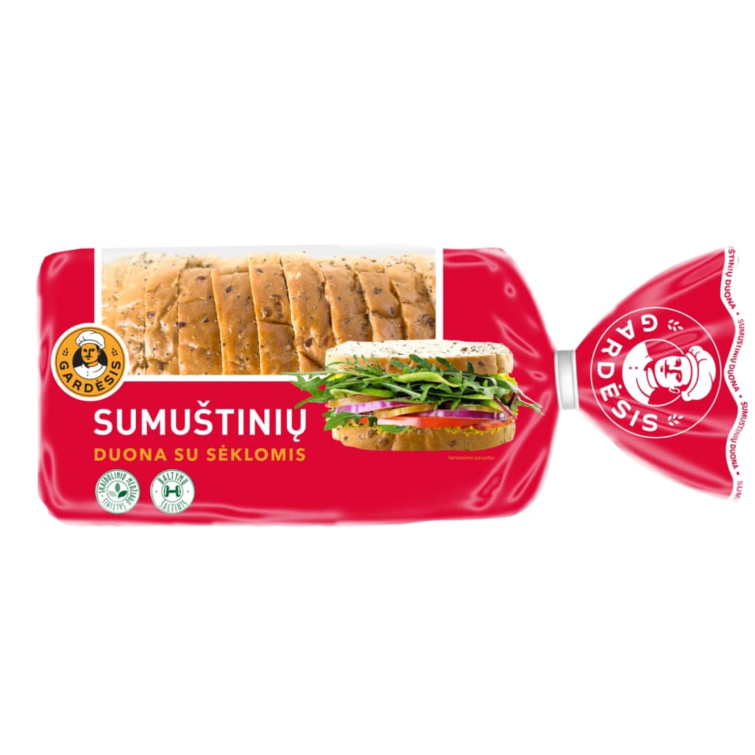 SUMUŠTINIŲ duona su sėklomis, 500 g