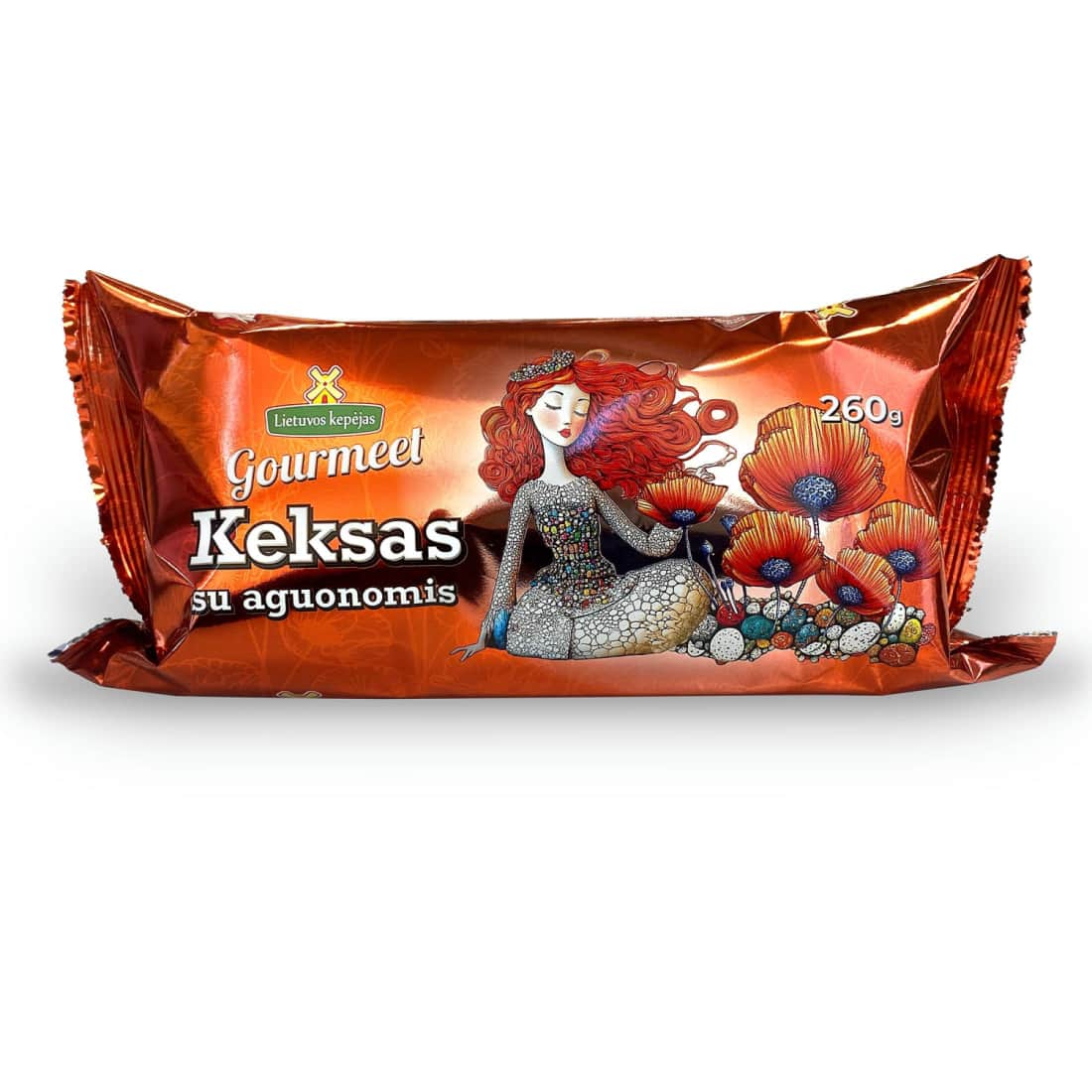 Keksas su aguonomis, 260 g