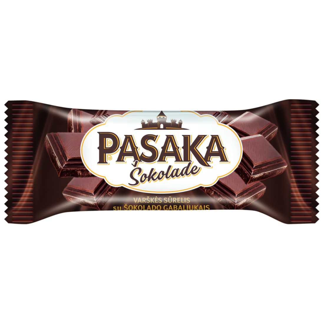Varšk. sūrelis su šok. gab. PASAKA, 21 %, 40g
