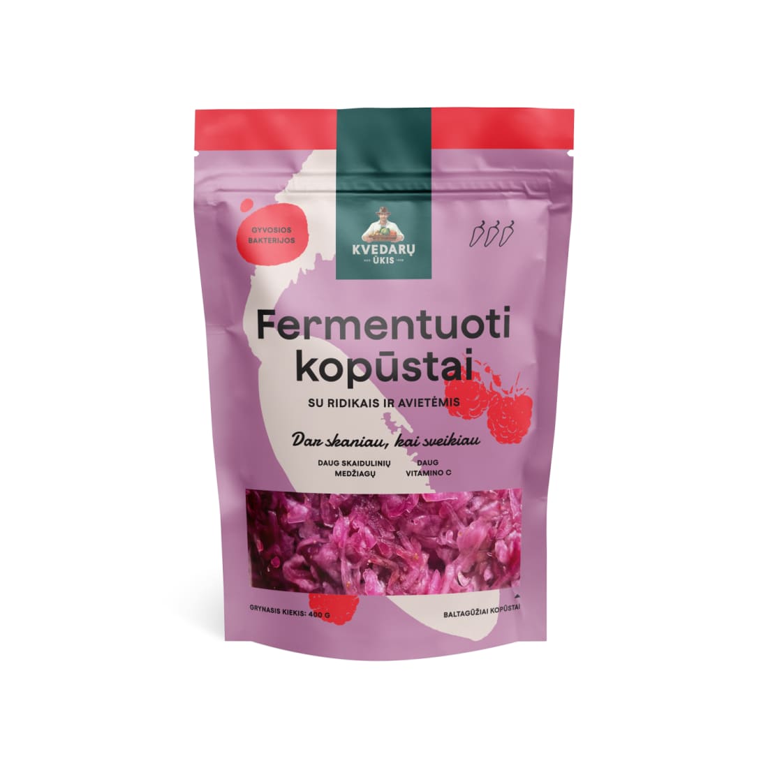 Ferm. kopūstai su ridikais ir aviet., 400 g