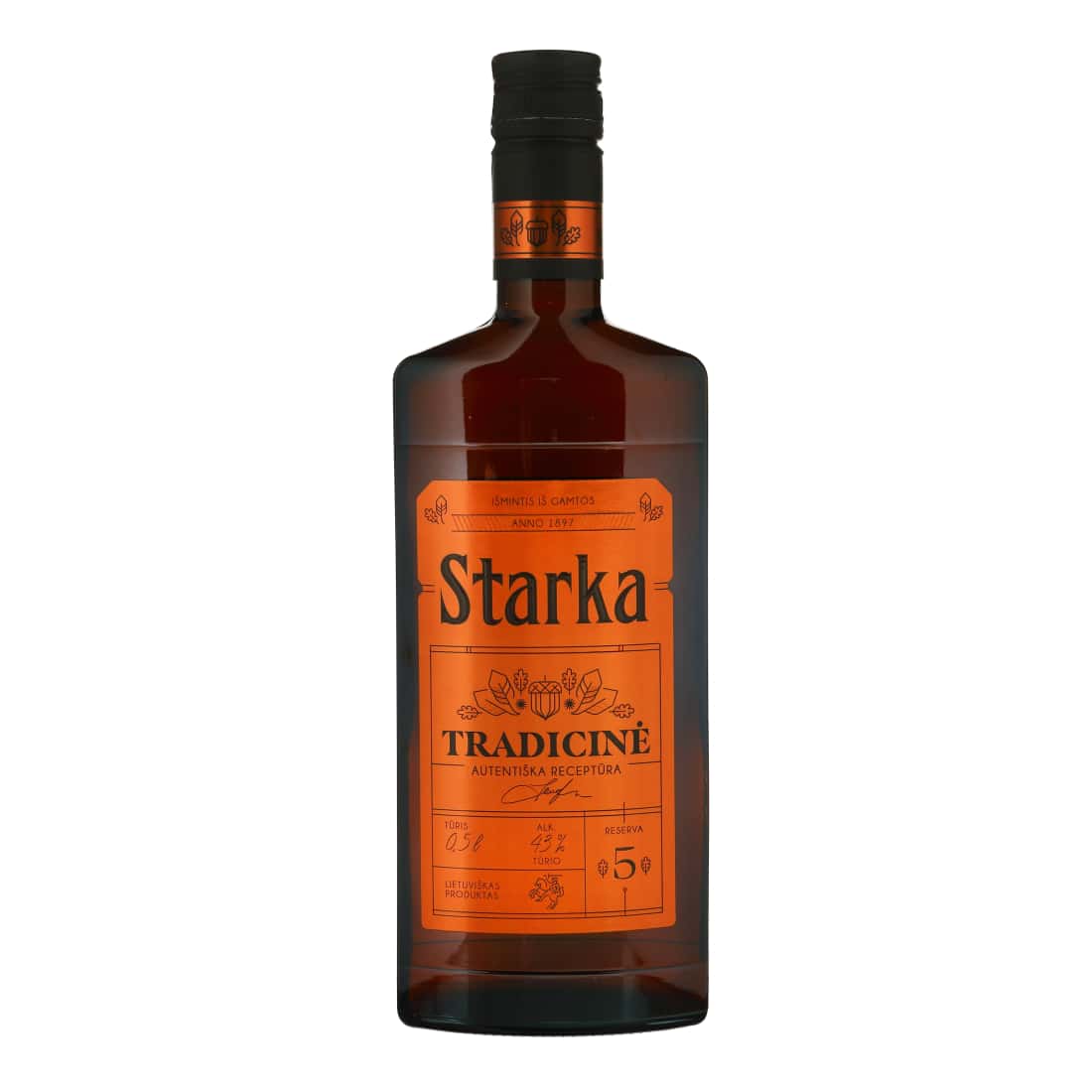 Trauktinė VILNIAUS STARKA 5, 43 %, 0,5 l