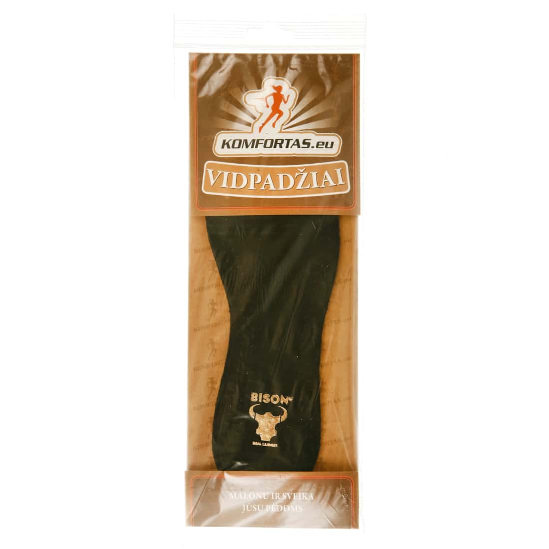 Vidpadžiai odiniai KOMFORTAS juodi,37-38