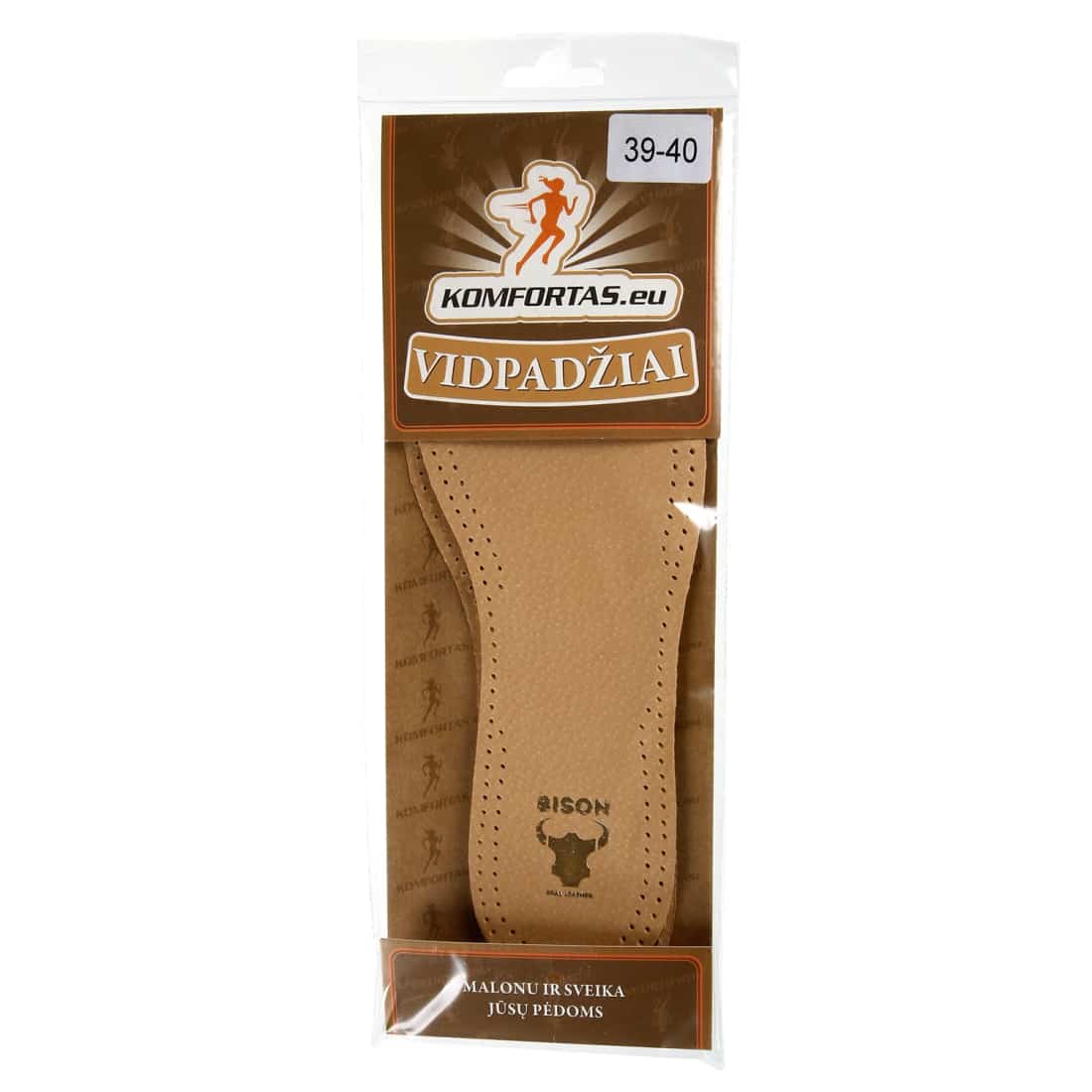 Vidpadžiai odiniai rudi W-01S 39-40