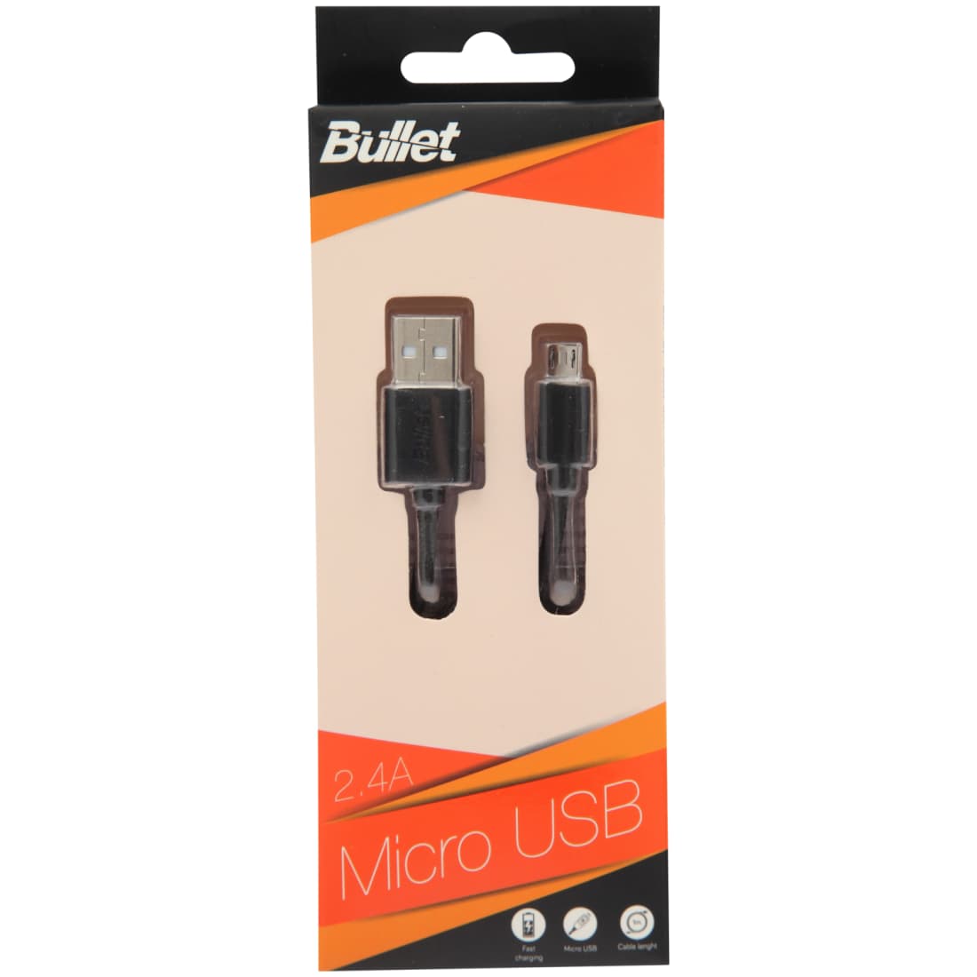 USB - MICRO laidas BULLET, 1 m