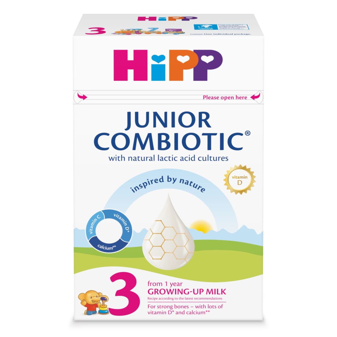 Pieno miš. HIPP COMB. 3, nuo 1 m., BIO, 500 g