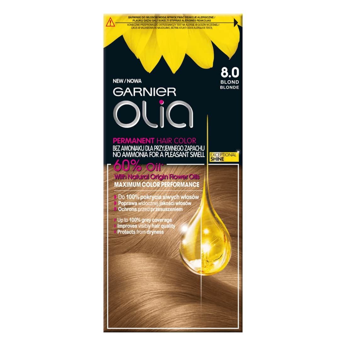 Plaukų dažai GARNIER OLIA 8.0 Blonde