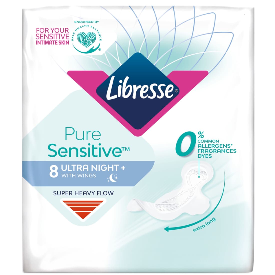 Paketai Libresse Sensitiv Night,8vnt