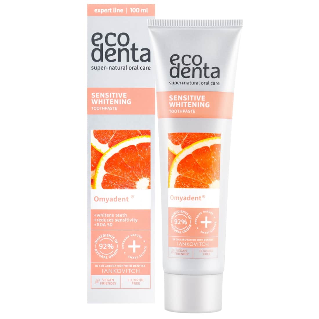 Dantų pasta ECODENTA SENS.WHITEN.,100ml
